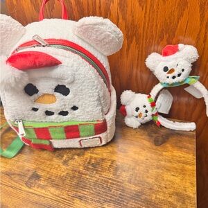 Snowman Disney parks loungefly with  Headband